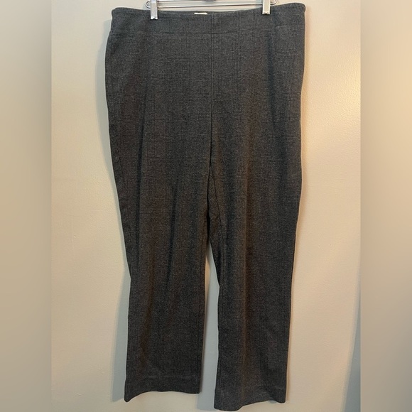 Talbots Dark Gray Glen Check Size Zip Heritage Fit Pant Size 14 - Picture 1 of 10